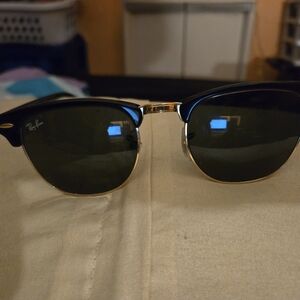 Ray-Ban Black and Gold Sunglasses